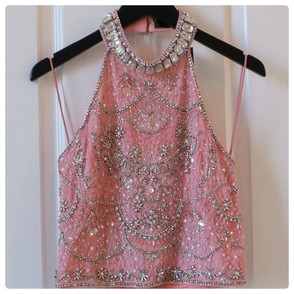 ALICE + OLIVIA Gatz Embellished High Neck Top - Picture 11 of 14